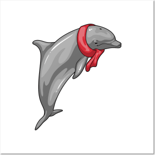 Dolphin Scarf Posters and Art